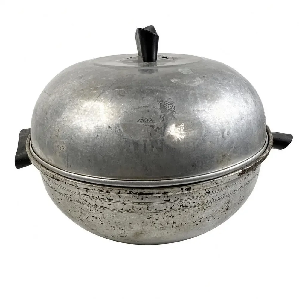 Vintage West Bend Serving Oven Aluminum 3-Piece Bun Warmer Vegetable Steamer